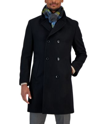 Nautica Mens Classic-Fit Double Breas Black 44R