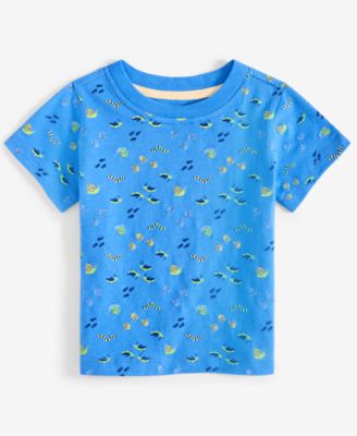 First Impressions Baby Boys Bug Friends Printed Blue Bay 6-9 months