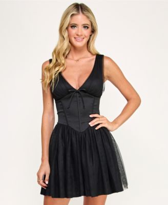 KATIA RAE Juniors V-Neck Tank Ballet Dr Black XL