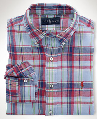 Polo Ralph Lauren Classic-Fit Plaid Linen Shirt