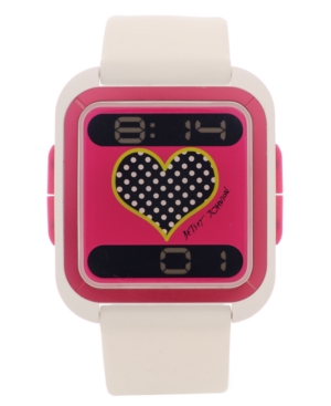 UPC 847392003543 Betsey Johnson Watch Women s Digital White Silicone Strap 35mm BJ00117 01 upcitemdb