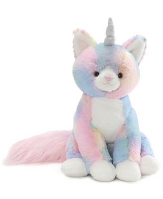 Gund® Baby Boys or Girls Rainbow Shimmer Caticorn Plush Toy image number null