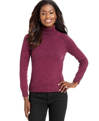 ... Petite Sweater, Long-Sleeve Turtleneck - Sweaters - Women - Macy's