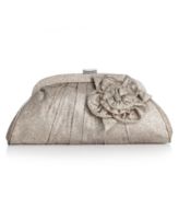 Jessica McClintock Handbag, Sparkle Rosette Evening Clutch