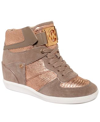 michael kors wedge sneakers macy's