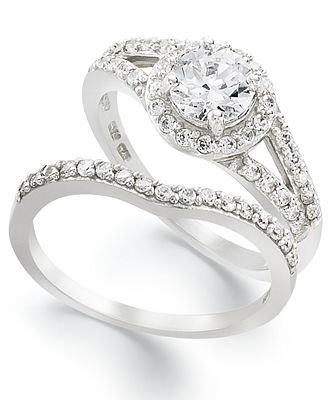 ... Ring Set, Cubic Zirconia Engagement Ring and Wedding Band Set (1-14