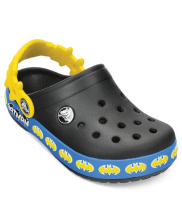 Crocs Kids Shoes, Boys or Little Boys CB Batman Shield Clogs - Kids ...