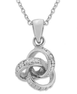 UPC 734592046848 Victoria Townsend Sterling Silver Necklace Diamond Accent Love Knot Pendant upcitemdb