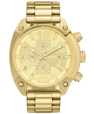 Diesel Watch, Men's Chronograph Gold-Tone Stainless Steel Bracelet ...