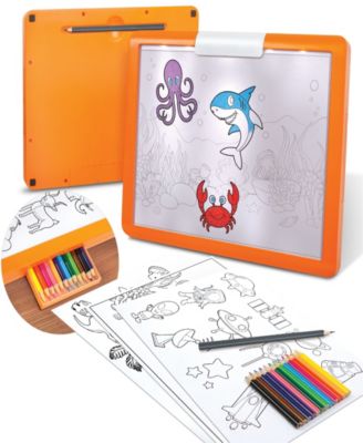 Discovery Kids LED Illuminated Tracing Tablet, 34 Piece Set with Tools
