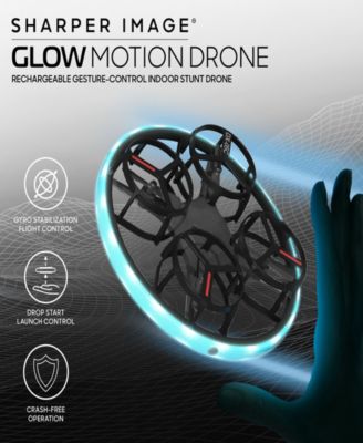 Sharper Image Glow Motion Rechargeable Gesture-Control Indoor Stunt Drone image number null