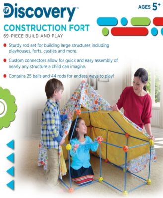 Discovery Kids Flexible Construction Fort, Set of 69 image number null