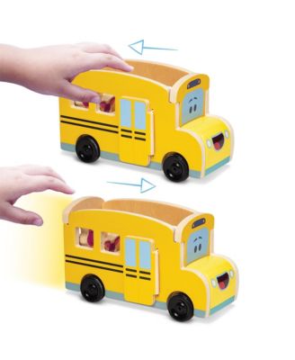 Melissa and Doug Blues Clues You Pull-Back School Bus Play Set, 9 Piece image number null