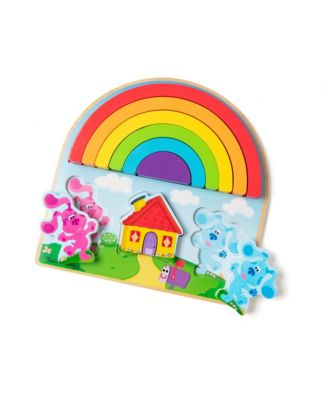Melissa and Doug Blues Clues Rainbow Stacker Puzzle, Set of 9 image number null