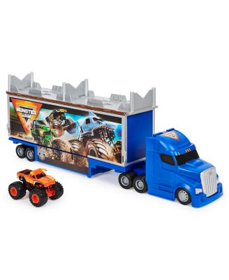 Monster Jam, Official 2-in-1 Transforming Hauler Playset with Exclusive 1:64 Scale El Toro Loco Die-Cast Monster Truck Toy image number null