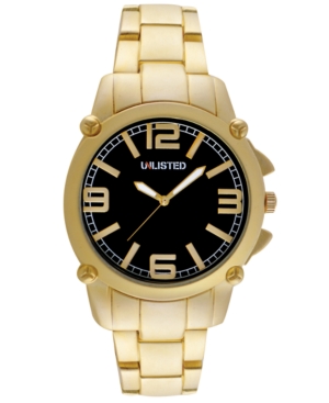 UPC 020571111882 product image for Unlisted Men's Gold-Tone Bracelet Watch 52mm UL1292 | upcitemdb.com