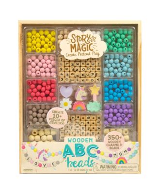 Story Magic Wooden ABC Beads, 168 Piece