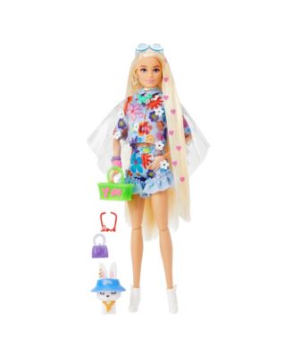 Barbie Extra Doll and Pet, 7 Piece Set