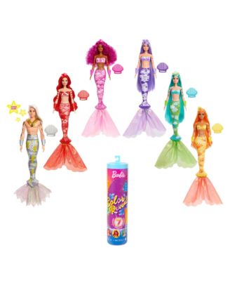 Barbie Color Reveal Mermaid Doll with 6 Piece Accessory Set