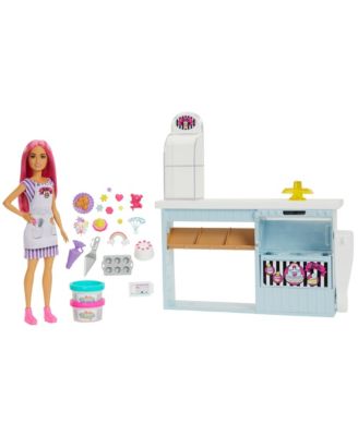Barbie Doll Bakery Playset with Pink-Haired Petite Doll, Baking Station image number null