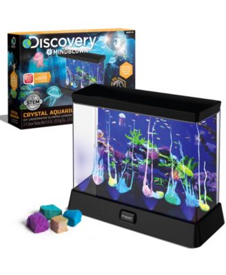 Discovery #MINDBLOWN Crystal Aquarium, DIY Underwater Crystal Garden, Grow Your Own Stones, Chemistry / Science STEM Toy Kit for Kids, with Glowing LED Lights, Age 8+