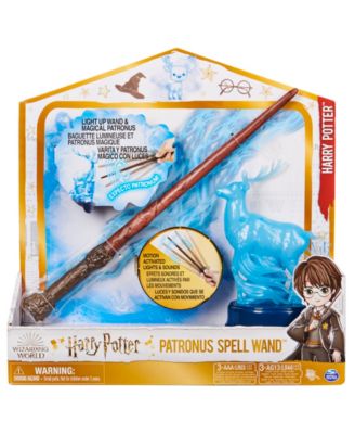 Wizarding World Harry Potter, 13-inch Patronus Spell Wand with Stag Figure, Lights and Sounds, Kids Toys for Ages 6 and up image number null