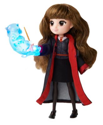 Wizarding World Harry Potter, 8-inch Hermione Granger Light-up Patronus Doll with 7 Doll Accessories and Hogwarts Robe, Kids Toys for Ages 5 and up image number null