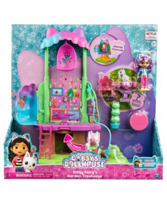 Gabby?s Dollhouse, Changing Garden Treehouse Playset with Lights, 2 Figures, 5 Accessories, 1 Delivery, 3 Furniture, Kids Toys for Ages 3 and up