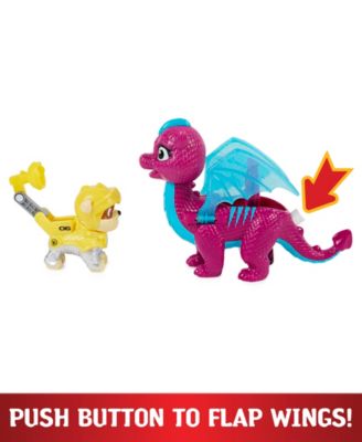 PAW Patrol, Rescue Knights Rubble and Dragon Blizzie Action Figures Set, Kids Toys for Ages 3 and up image number null
