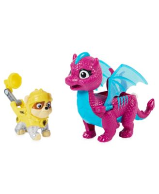 PAW Patrol, Rescue Knights Rubble and Dragon Blizzie Action Figures Set, Kids Toys for Ages 3 and up