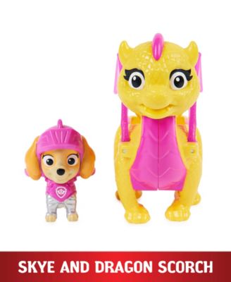 PAW Patrol, Rescue Knights Skye and Dragon Scorch Action Figures Set, Kids Toys for Ages 3 and up image number null