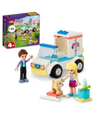 LEGO® Friends Pet Clinic Ambulance Building Kit, Dog Toy Comes with Stephanie and Ethan, 54 Pieces