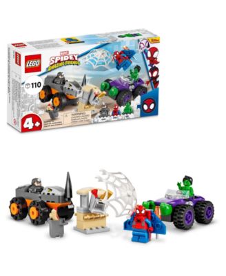 LEGO® Marvel Spidey and His Amazing Friends Hulk VS Rhino Truck Showdown Building Kit, 110 Pieces