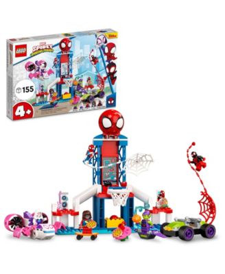 LEGO  Marvel Spidey and His Amazing Friends Spider-Man Web quarters Hangout Building Kit, 155 Pieces