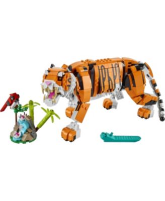 LEGO  Creator 3 in 1 Majestic Tiger Building Kit Featuring a Tiger, Red Panda and Koi Fish, 755 Pieces image number null