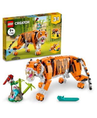 LEGO® Creator 3 in 1 Majestic Tiger Building Kit Featuring a Tiger, Red Panda and Koi Fish, 755 Pieces