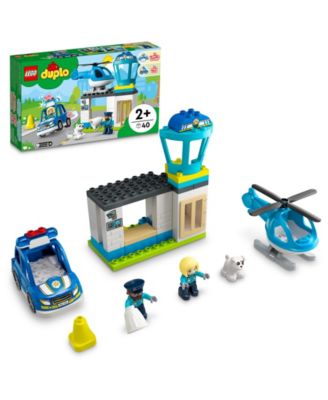 LEGO® Duplo Rescue Police Station and Helicopter Building Toy Play set, 40 Pieces