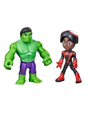 Spidey and His Amazing Friends Hero Reveal 2-Pack Miles Morales: Spider-Man and Hulk