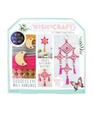 Bright Stripes Goddess Eye Wall Hanging Kit Yarn Weaving Craft Kit