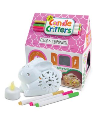 Bright Stripes LED Candle Critters - Bunny Porcelain Craft Kit
