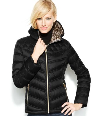 michael kors hooded packable down coat