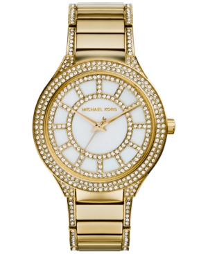 UPC 796483113022 product image for Michael Kors Women's Kerry Crystal Accent Gold-Tone Stainless Steel Bracelet Wat | upcitemdb.com