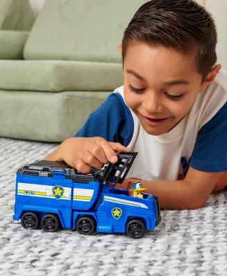 PAW Patrol Big Truck Pup's Chase Transforming Toy Trucks with Collectible Action Figure image number null