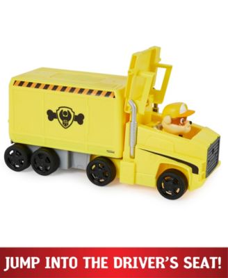 PAW Patrol Big Truck Pup's Rubble Transforming Toy Trucks with Collectible Action Figure image number null