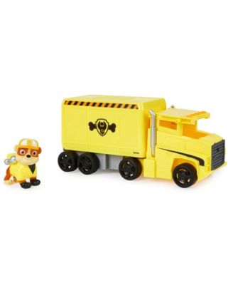 PAW Patrol Big Truck Pup's Rubble Transforming Toy Trucks with Collectible Action Figure