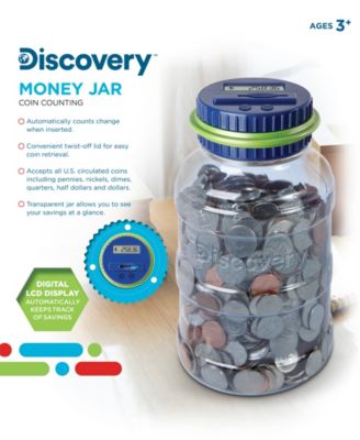 Discovery Kids Digital Coin-Counting Money Jar with LCD Screen image number null