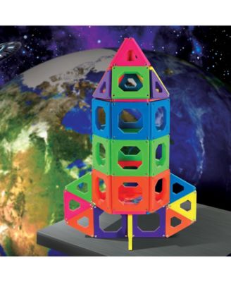 Discovery Kids 50-Piece Magnetic Tile Building Blocks Set 1013629, Color:  Multi - JCPenney