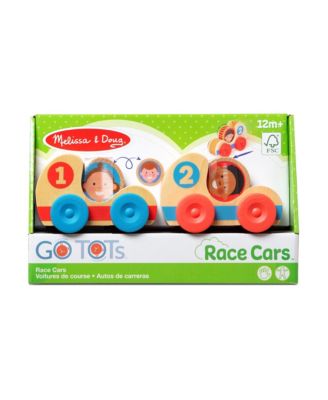 Melissa and Doug Go Tots Wooden Race Cars 4 Piece Set image number null