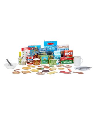 Melissa and Doug Deluxe Kitchen Collection Cooking Play Food Set 58 Pieces Set image number null