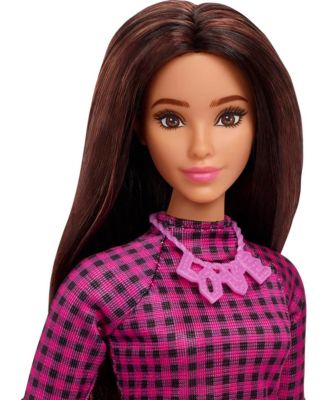 Barbie Fashionistas Doll with Black Hair in Dress and Love Necklace image number null